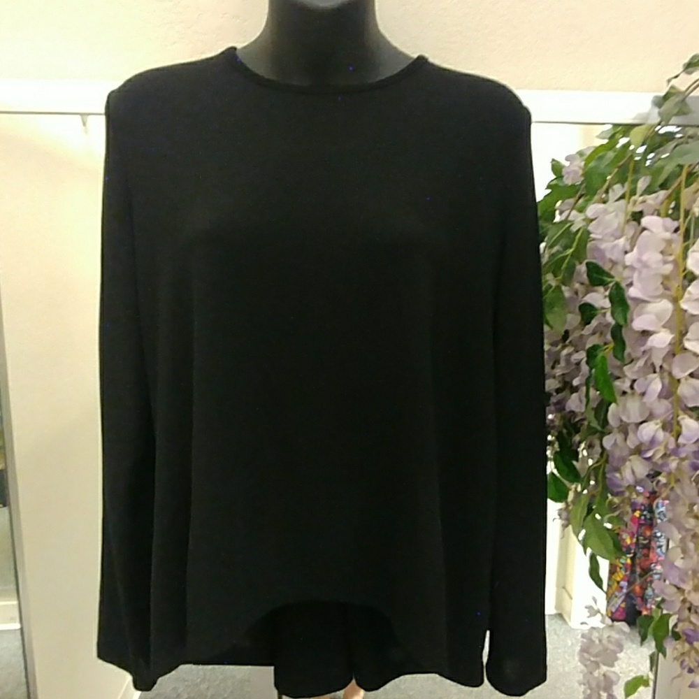 Timing Knit Top With Georgette Panel in Back
